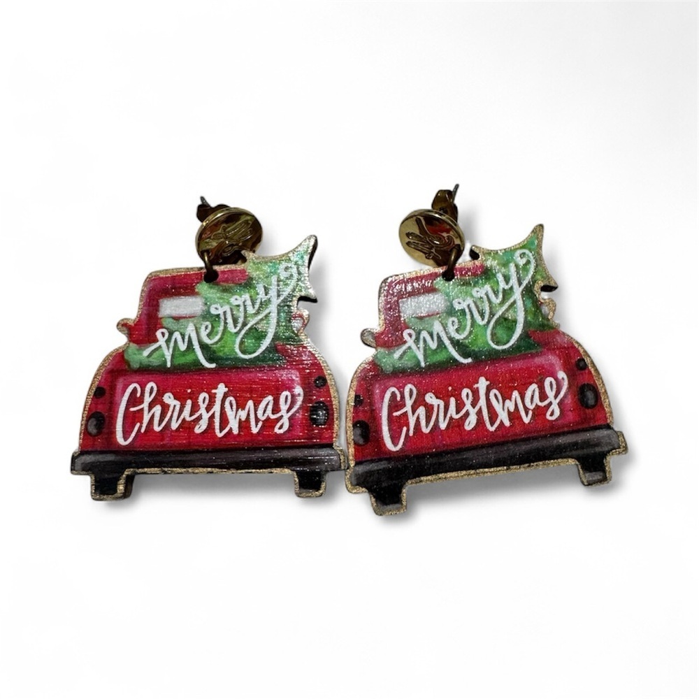 🎄Merry Christmas Truck Earrings🎄
